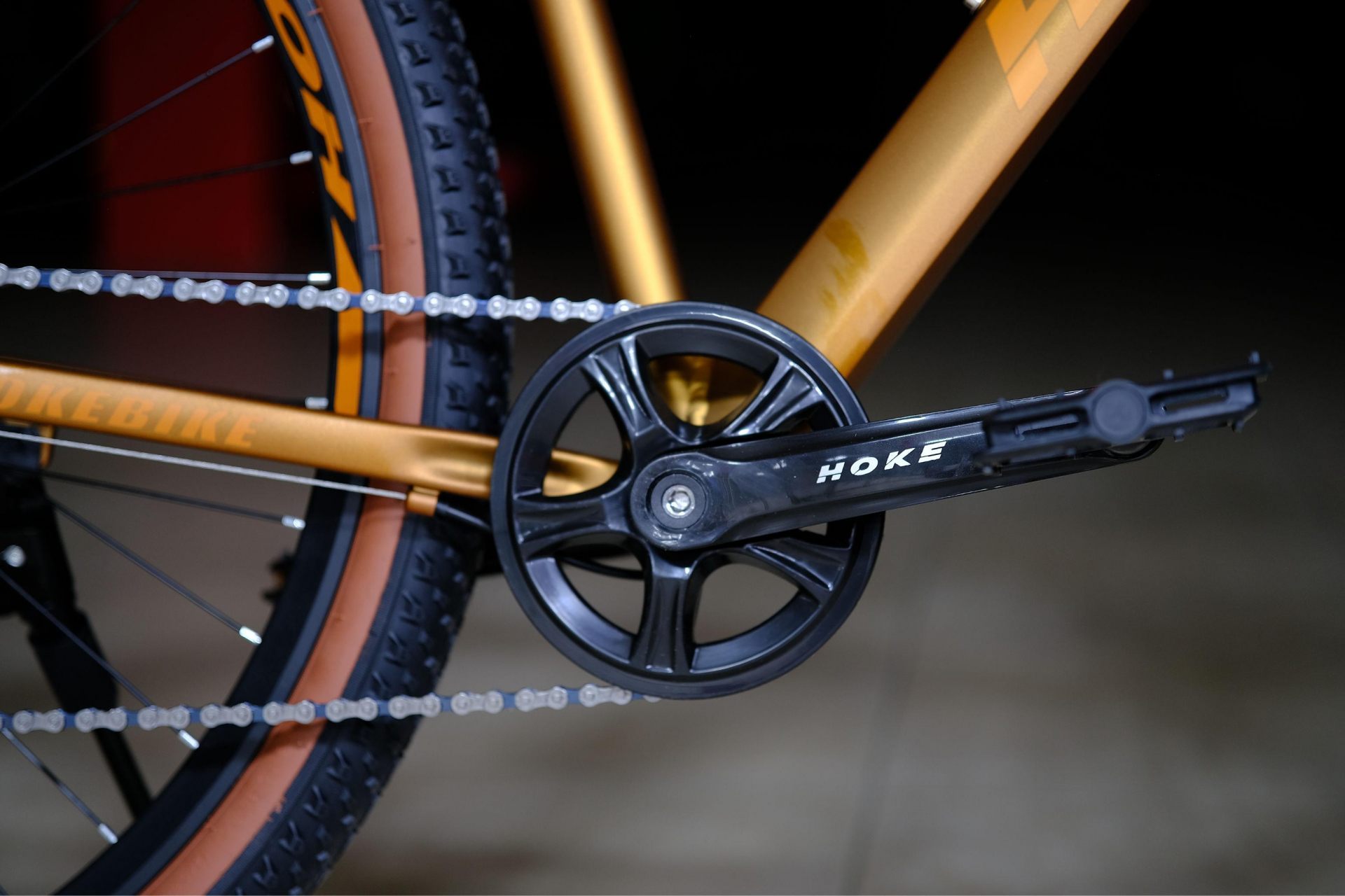 Система (шатун) сталь 36T под квадрат
 HOKE ONE WAY 29 матовый коричневый-золотой 17